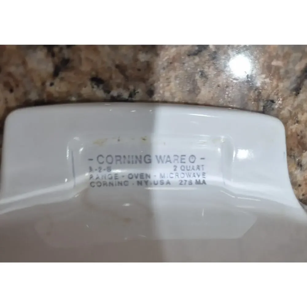 Vintage Corning Ware 2QT Casserole Dish Spice of Life L'Echalote A-2-B w/Lid USA